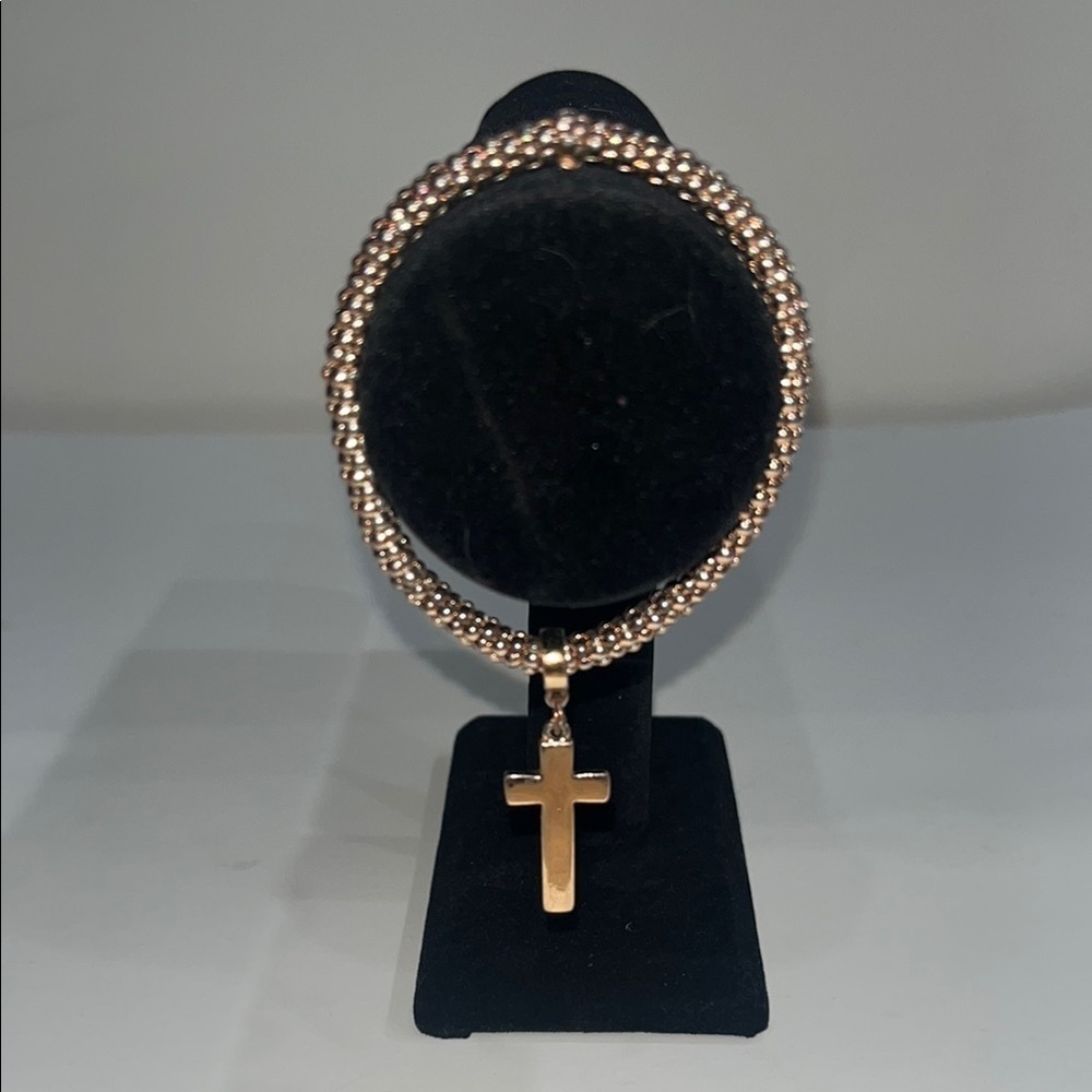 Gold Cross Bracelet, Faux, Costume Jewerly